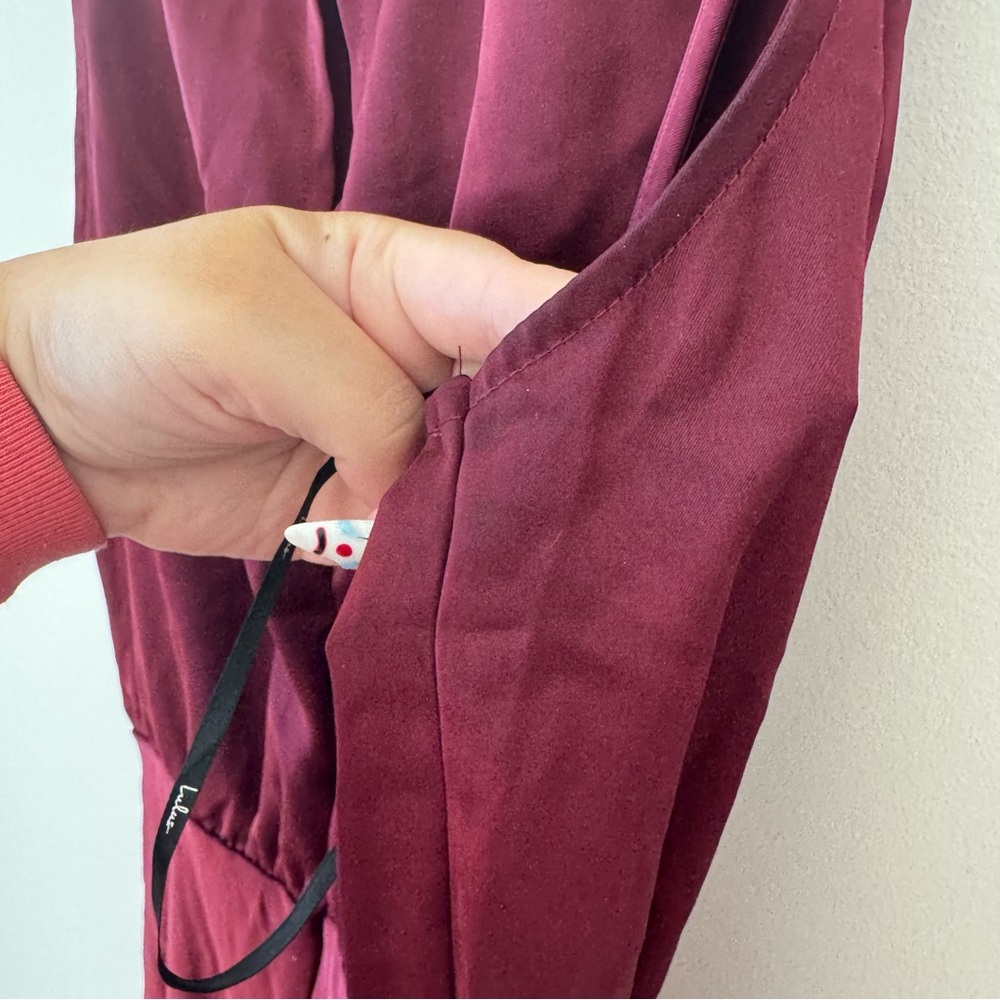 Lulus Classic Elegance Wine Red Satin Maxi Dress small - Picture 6 of 9